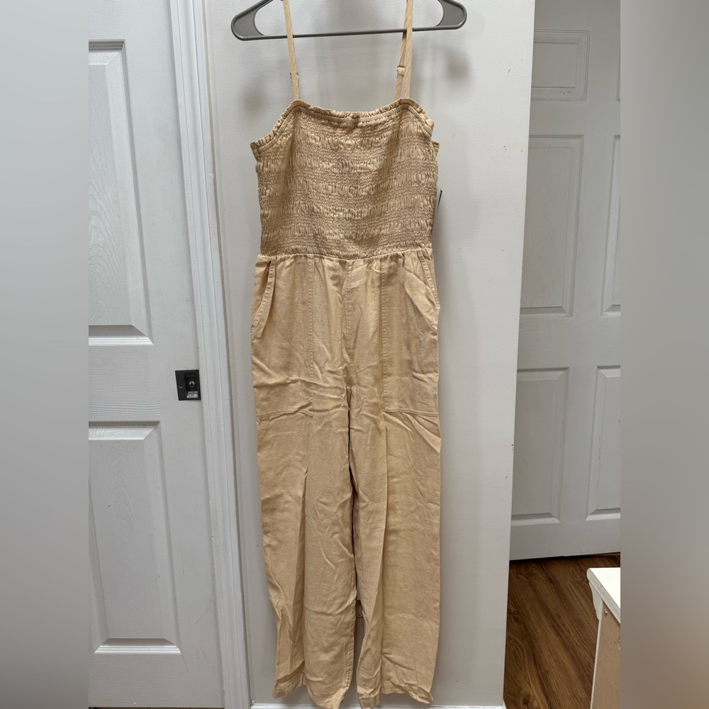 NWT tan jumpsuit